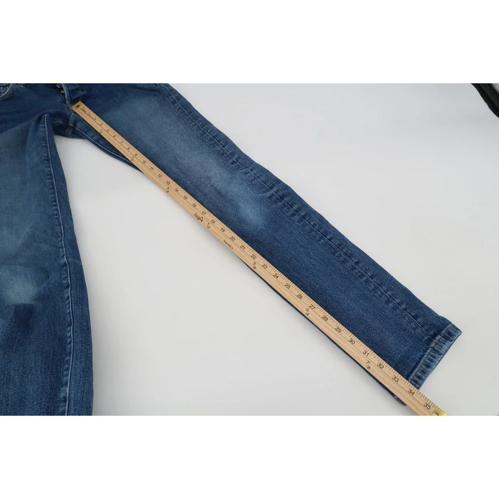 Buck Mason Jeans Mens 29x34 Button Fly Maverick Slim Double Dipped Denim Stretch